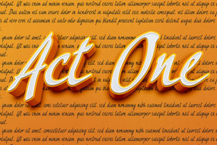 Act One Font: A Playful Script for Campaign Headlines