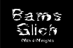 Bams Glitch: A Bold Decorative Typeface for Digital Impact