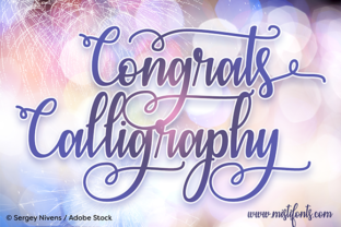 Congrats Calligraphy: A Festive Script Font That Feels Like a Handwritten Celebration