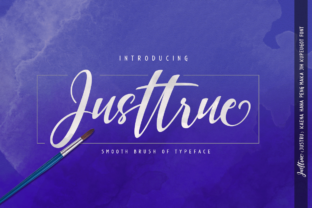 Justtrue Font: A Smooth Brush Script for Digital Branding