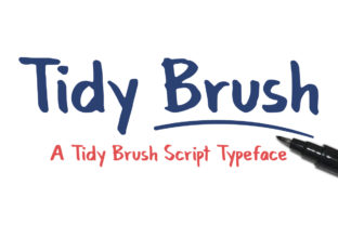 Tidy Brush: A Warm, Hand-Drawn Script Font for Digital Branding